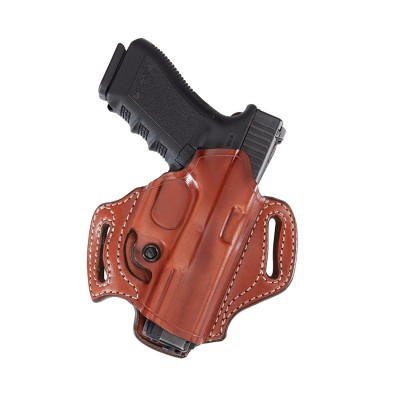 Varied Sizes Aker Black Leather Pistol Police Belt Smooth Side 