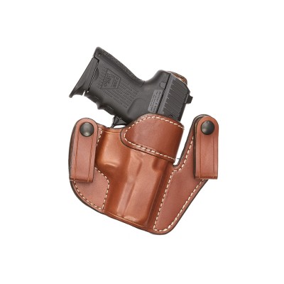 Leather Concealed Carry Gun Case / Pistol Bag With Waist Belt Holster & Magazine Pouches