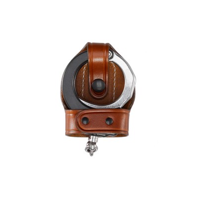 Perfect Fit Shield Portafogli In Vera Pelle Nera Per Manette, Con Clip Per Cintura, Stile Detective, Fatto In USA