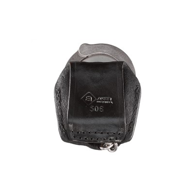 Aker Leather A506-BP Black Plain Open Handcuff Case 